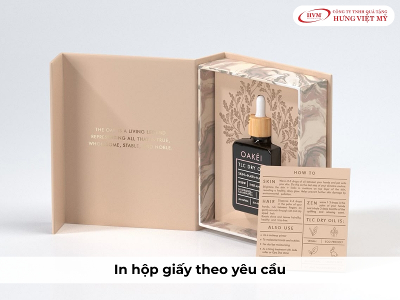 Mẫu in hộp giấy theo yêu cầu với màu sắc sắc nét cho các shop mỹ phẩm tại TPHCM.