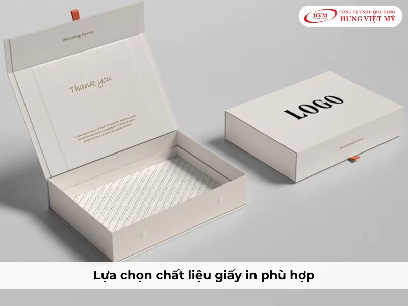 Lựa chọn chất liệu giấy in hộp quà tặng phù hợp