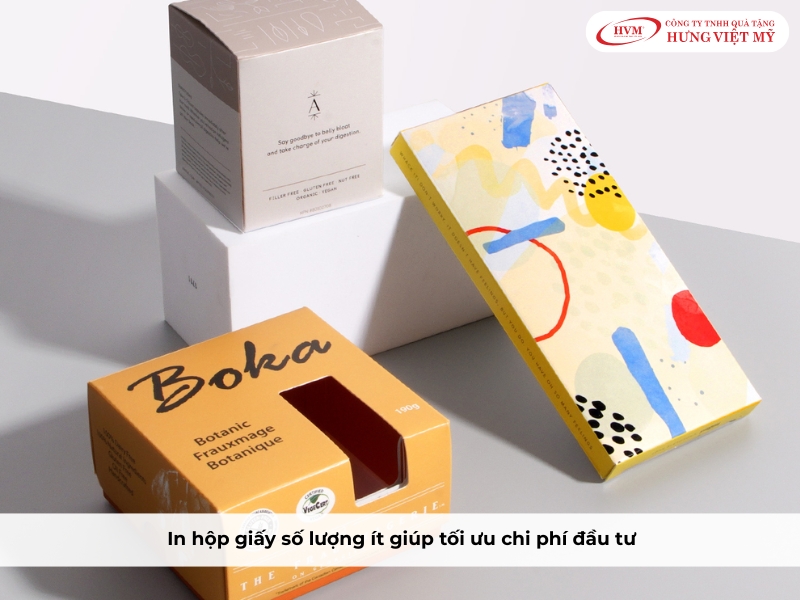 In hộp giấy số lượng ít giúp tiết kiệm chi phí đầu tư