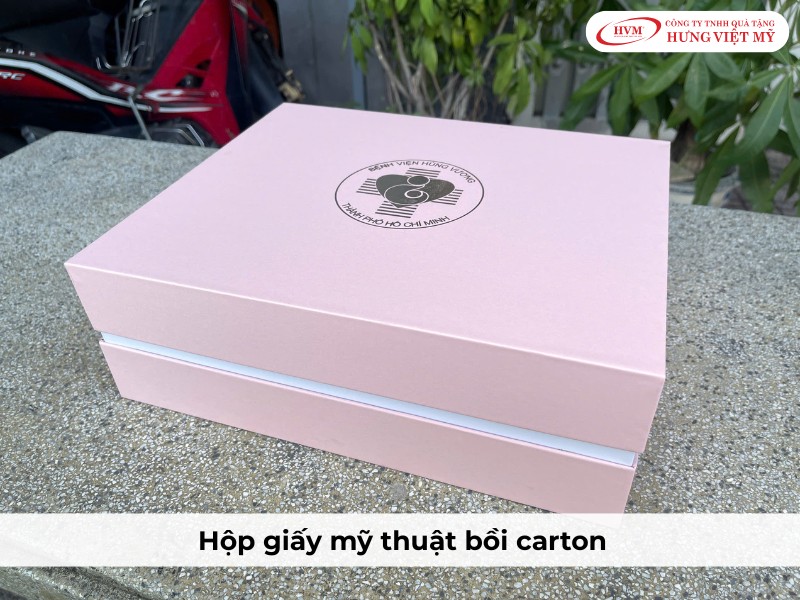 Hộp giấy mỹ thuật bồi carton được in ấn sắc nét tại Hưng Việt Mỹ