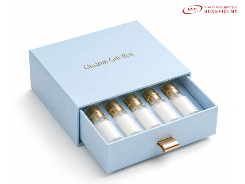 Hộp bao diêm rút khay đựng tuýp nước hoa, son môi
