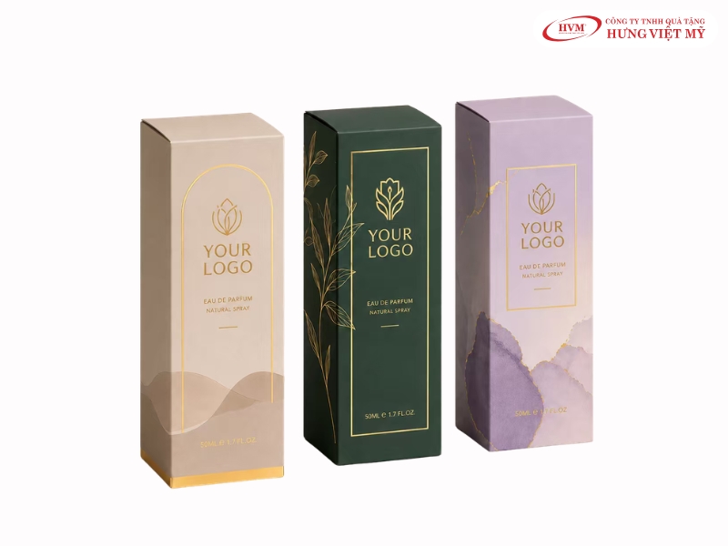 Hộp giấy đứng ép kim, thiết kế sang trọng cho dòng nước hoa cao cấp