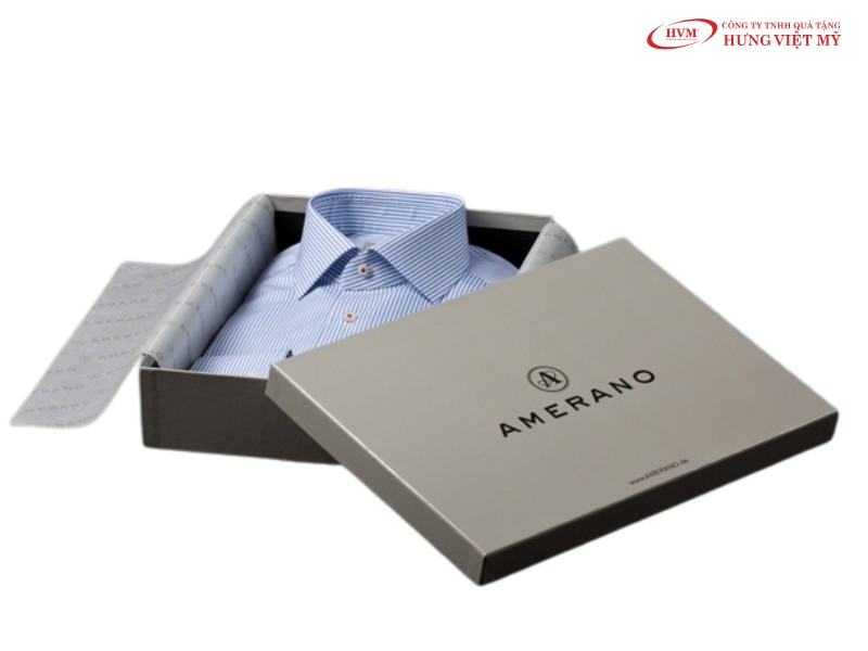 Hộp quà đựng quần áo VIP dạng nắp rời, phù hợp đựng áo sơ mi và đầm thiết kế.
