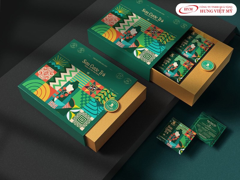 Chất liệu giấy carton lạnh in hộp đựng trà cứng cáp, giúp bảo vệ sản phẩm