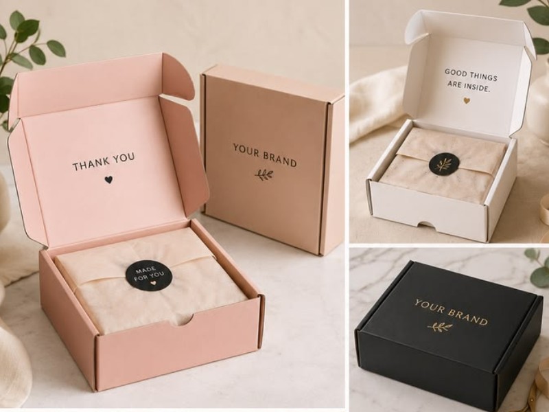 Hộp carton đựng quần áo Kraft được nhiều local brand thời trang lựa chọn.