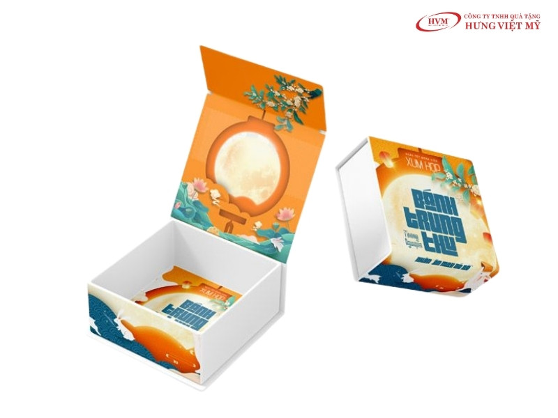 Hộp bánh trung thu nam châm bồi carton lạnh, giữ form chắc chắn
