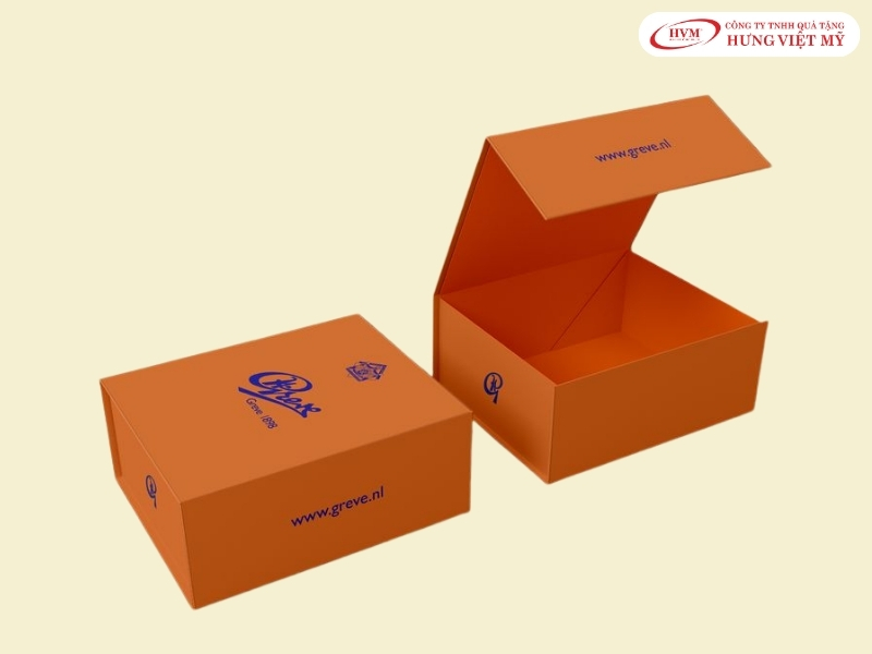 Mẫu hộp cứng carton lạnh gập nắp nam châm sang trọng