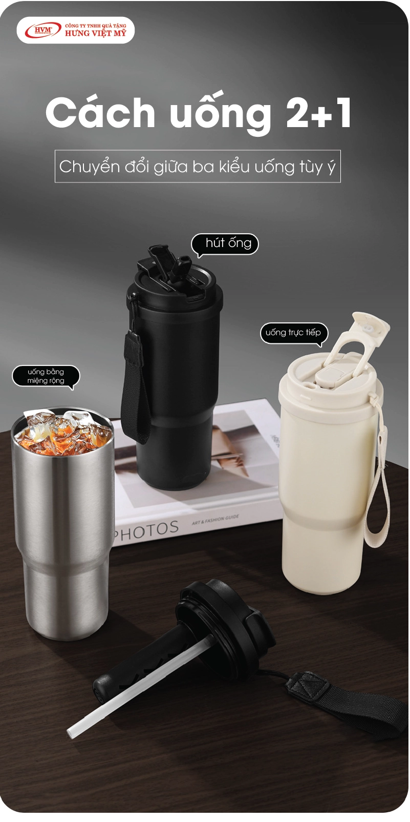 Ly giữ nhiệt cà phê – LGN 31 với 3 kiểu uống tùy thích