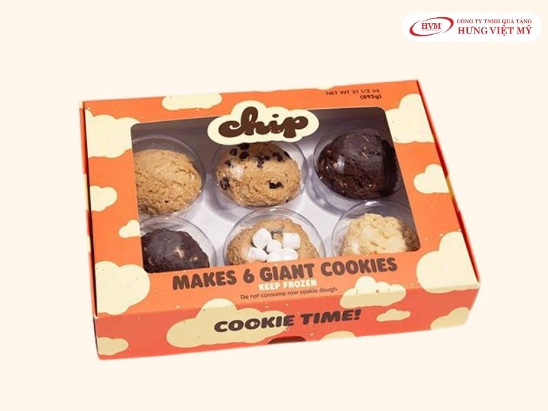 Hộp đựng bánh set 6 cupcake có cửa sổ trong suốt