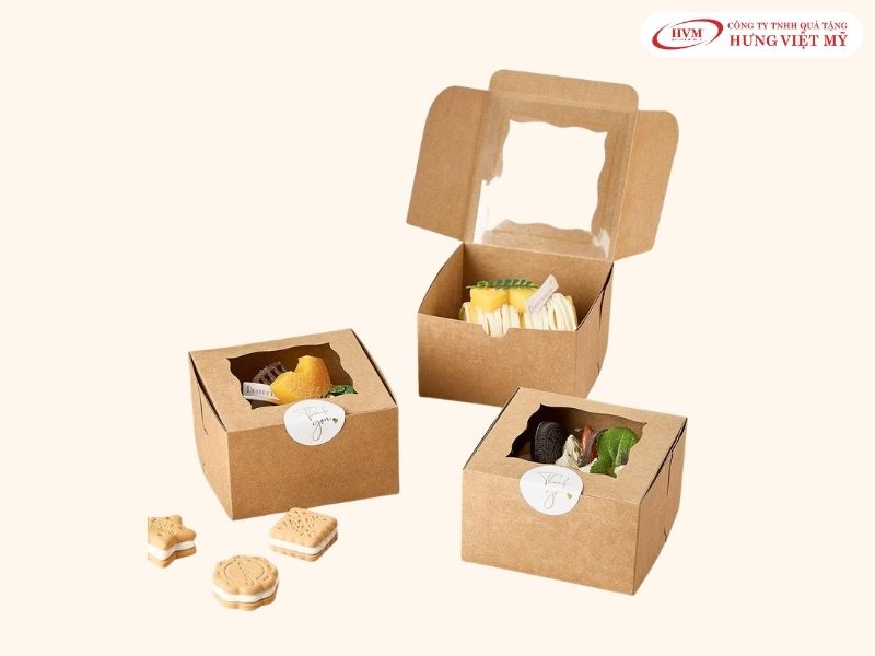 Mẫu hộp nắp gài thực phẩm chống tràn dầu mỡ đảm bảo vệ sinh an toàn.