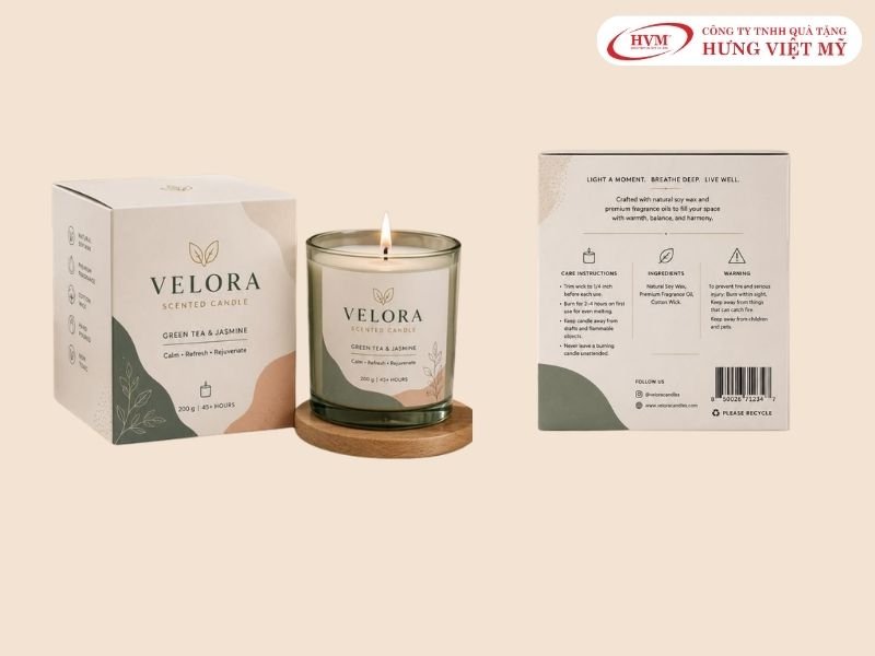 In hộp nắp gài đáy khóa giá rẻ theo yêu cầu cho thương hiệu nến thơm.