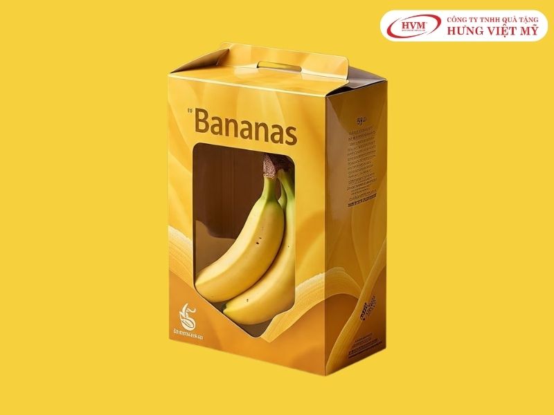 Hộp giấy đựng hoa quả cửa sổ nhựa nhìn thấy trái cây bên trong