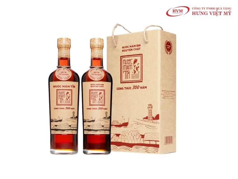 Hộp đựng nước mắm 2 chai có vách ngăn kèm quai xách