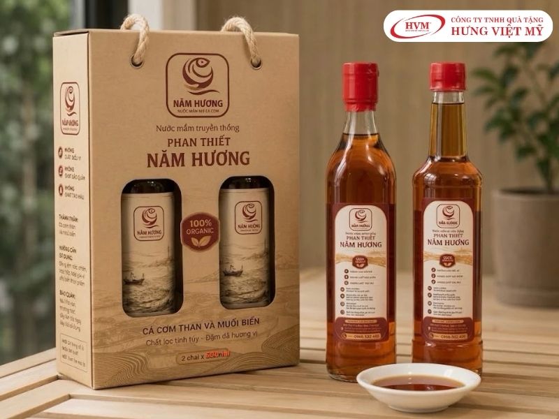 Hộp giấy đựng nước mắm bảo vệ chai thủy tinh khi vận chuyển
