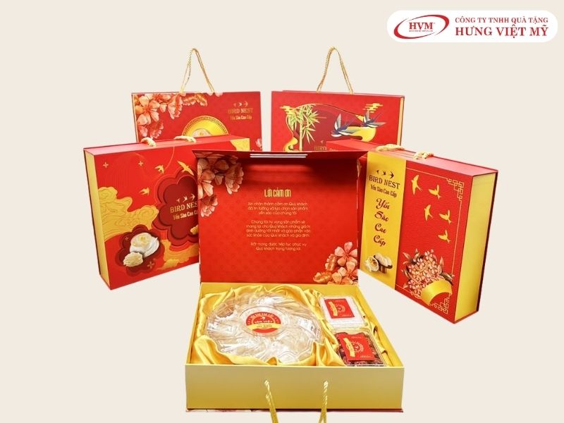 Hộp carton có quai xách đựng yến sào