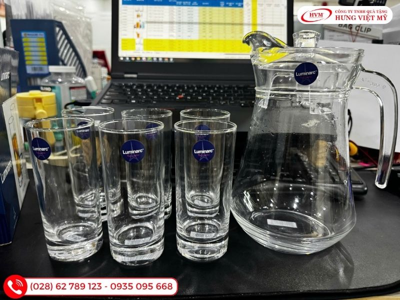 Bộ 6 cốc thủy tinh chịu nhiệt cao cấp làm quà tặng gia dụng 20/10 thiết thực.