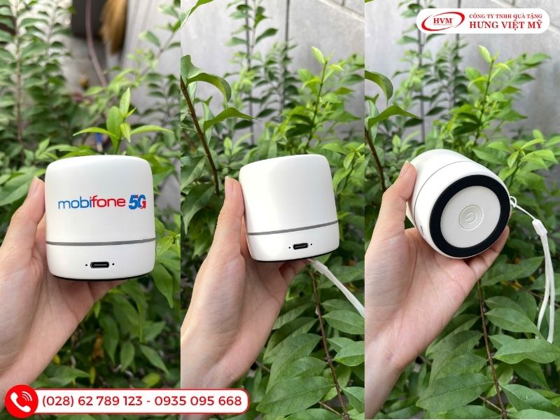 Loa Bluetooth in logo hiện đại, quà 20/10 cho nhân viên trẻ năng động.