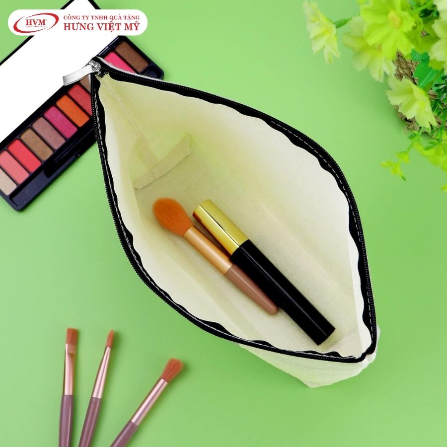 Túi đựng mỹ phẩm chất liệu vải canvas đựng cọ và mỹ phẩm trang điểm