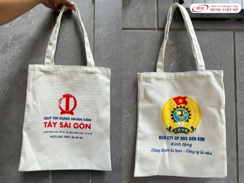 Túi vải canvas thời trang mang thông điệp sống xanh, dễ dàng tái sử dụng nhiều lần khi dạo phố.