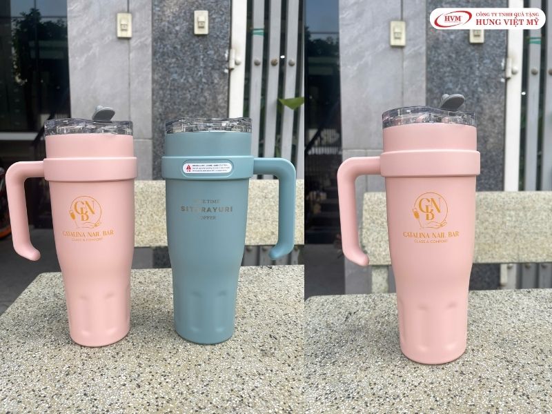 Quà tặng cán bộ, nhân viên y tế tiện ích ly giữ nhiệt in logo