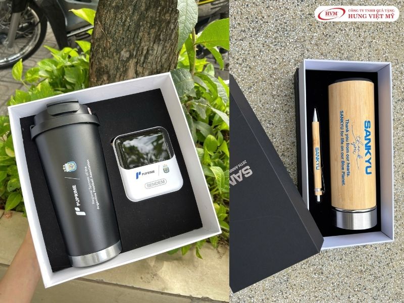 Set quà tặng công nghệ pin sạc dự phòng và USB in logo ngành dược phẩm