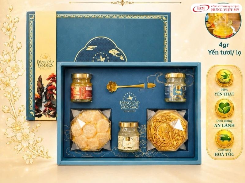 Hộp quà hạt dinh dưỡng cao cấp gửi gắm lời chúc bình an và khỏe mạnh tới khách hàng vào dịp lễ Tết.
