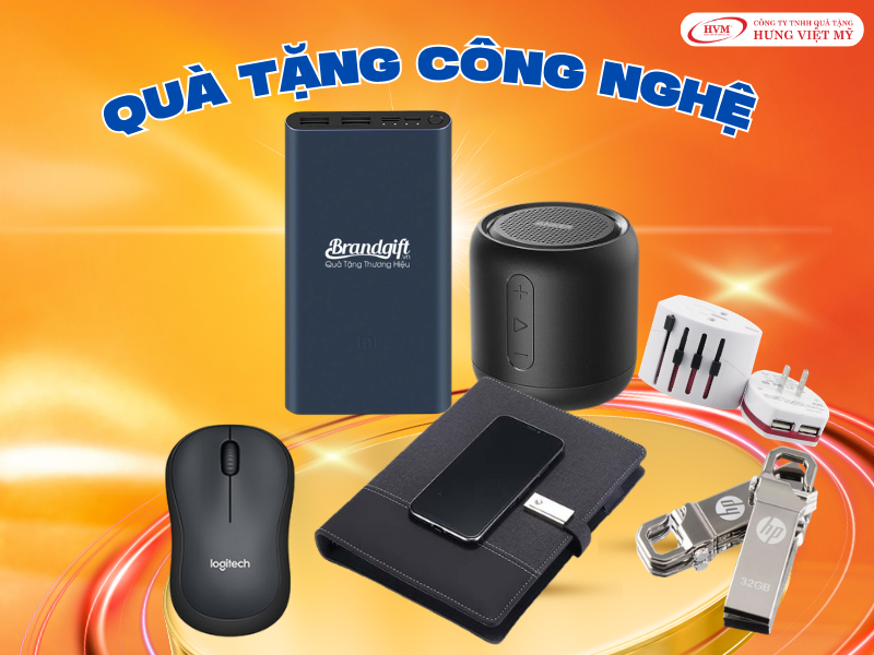 Qu&agrave; tặng c&ocirc;ng nghệ gồm pin sạc dự ph&ograve;ng, chuột kh&ocirc;ng d&acirc;y v&agrave; USB in logo hiện đại. 