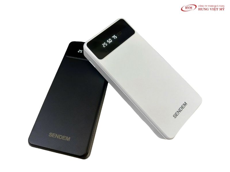 Pin sạc dự phòng 10.000mAh in logo hiện đại, món quà tặng sự kiện cao cấp phù hợp với dân công nghệ.