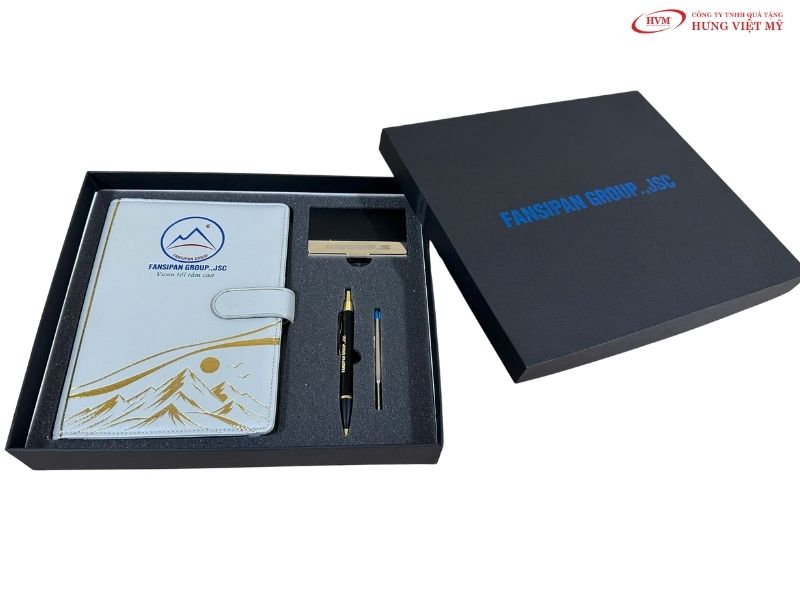 Bộ Giftset bình giữ nhiệt, sổ da, bút ký làm quà tặng hội nghị khách hàng VIP